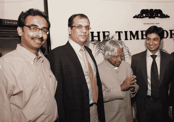 R Sridhar with Dr APJ Abdul Kalam